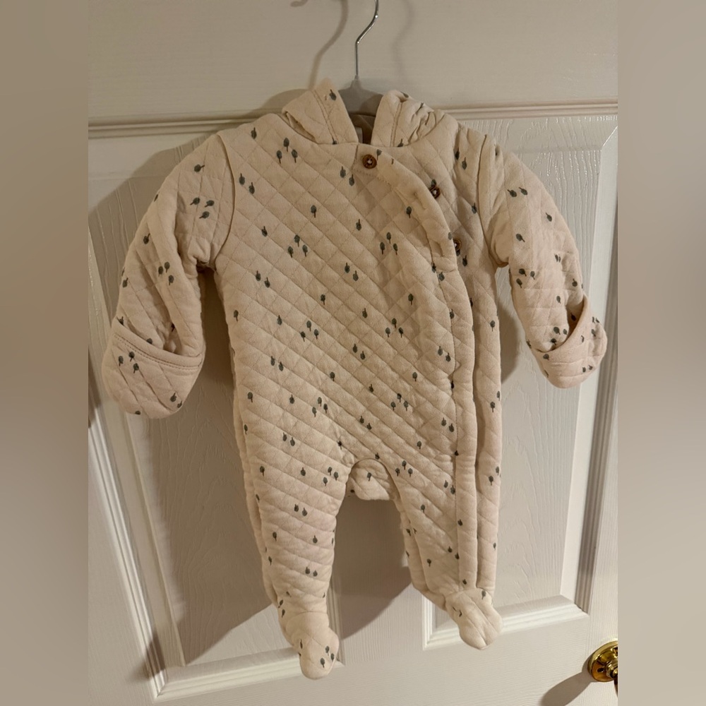 Baby Hooded Quilted Jumpsuit